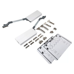 Подъемник двойной фасад TOP STAY - ST04 650-729мм (11.5-19.8) STRONG c белыми заглушками петлями DTC