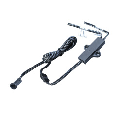 Выключатель ИК одинарный GLS, D=10мм, накладной/врезной, провод L=1м, 12/24V 60/100W, плавный пуск, от руки 5см/двери, датчик черный Выключатель ИК одинарный GLS, D=10мм, накладной/врезной, провод L=1м, 12/24V 60/100W, плавный пуск, от руки 5см/двери, датчик черный