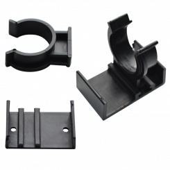 Клипса черная для  плинтуса с подклипсником Клипса черная для  плинтуса с подклипсником