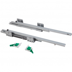 SLIM SLIDE Направляющая скрытого монтажа L-300 с с-мой плавного закрывания, до 45кг, 16мм, AKS