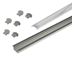 КСС 3м 2206W профиль врезной анод+ диффузор 1506/2206W матовый (вставляется сбоку),  6 заглушек серых КСС 3м 2206W профиль врезной анод+ диффузор 1506/2206W матовый (вставляется сбоку),  6 заглушек серых