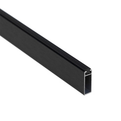 Штанга гардеробная прямоугольная AKS FAME 30х12мм, L=3000, с демпфером, черный браш Штанга гардеробная прямоугольная AKS FAME 30х12мм, L=3000, с демпфером, черный браш