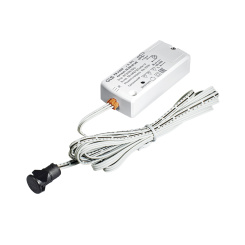 Выключатель ИК одинарный GLS, D=14мм, накладной/врезной, провод L=2м, 100/240V max 300W, от руки 5см/двери, датчик черный Выключатель ИК одинарный GLS, D=14мм, накладной/врезной, провод L=2м, 100/240V max 300W, от руки 5см/двери, датчик черный