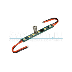 Сенс. выкл. DPs-3WNL, встраиваемый, пруж. 10мм, 12В, max. 5А, 60Вт, 6х LED 4000К, входной провод 10см, выходной провод: 3 см,  60*8mm