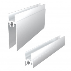 Комплект нарезки 965 мм: горизонтальные профили (в+н); Хром блестящий, система Premial Комплект нарезки 965 мм: горизонтальные профили (в+н); Хром блестящий, система Premial