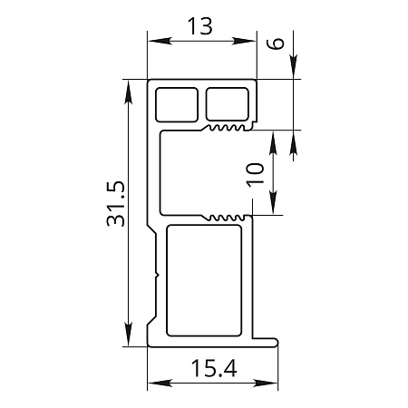 Вертикальный профиль Elephant FROG прямоугольный в декоре Хром матовый, 5400 мм Вертикальный профиль Elephant FROG прямоугольный в декоре Хром матовый, 5400 мм
