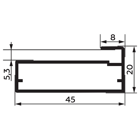 Рамочный профиль для мебельных фасадов