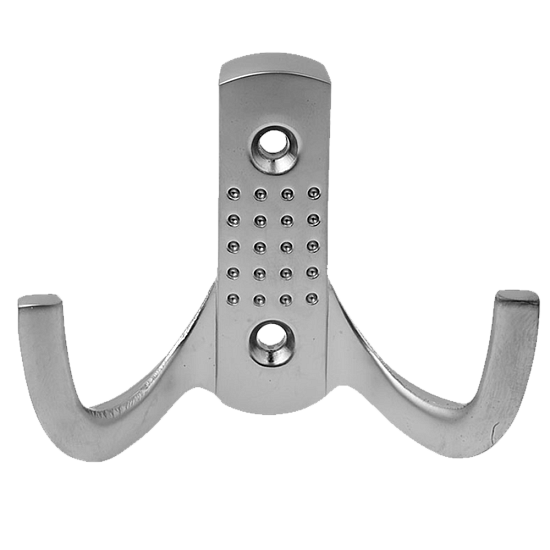 Крючки №45 МАТ,ХРОМ 2х рожковый  малый с перфорацией В/600 Крючки №45 МАТ,ХРОМ 2х рожковый  малый с перфорацией В/600