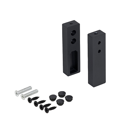 Держатель штанги гардеробной прямоугольнй AKS FAME/1 30х12мм, концевой, черный браш Держатель штанги гардеробной прямоугольнй AKS FAME/1 30х12мм, концевой, черный браш