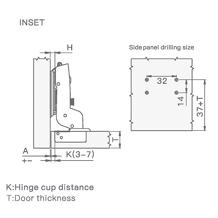 3D Петля вкладная PREMIAL Presto с доводчиком 3D Петля вкладная PREMIAL Presto с доводчиком