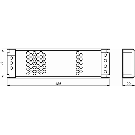 Блок питания AKS Indoor, серия 3, 100W/8.33A, 220AC/12DC, IP20, 185х53х22 мм, корпус с вентиляцией Блок питания AKS Indoor, серия 3, 100W/8.33A, 220AC/12DC, IP20, 185х53х22 мм, корпус с вентиляцией