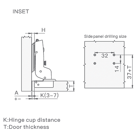 3D Петля вкладная PREMIAL Presto с доводчиком Н=0 / нержавейка 3D Петля вкладная PREMIAL Presto с доводчиком Н=0 / нержавейка