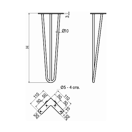 Опора меб. FLASH h- 710 белый AKS Опора меб. FLASH h- 710 белый AKS