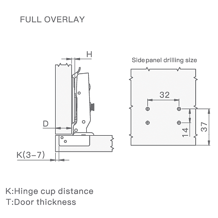 Петля накладная PREMIAL Presto с доводчиком Н=0 / Clip-on Петля накладная PREMIAL Presto с доводчиком Н=0 / Clip-on